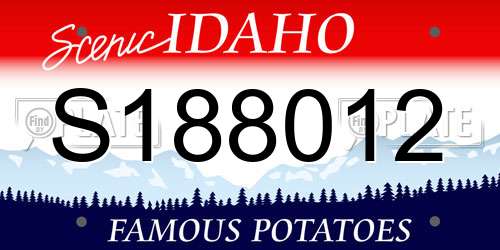 S188012 Idaho License Plate