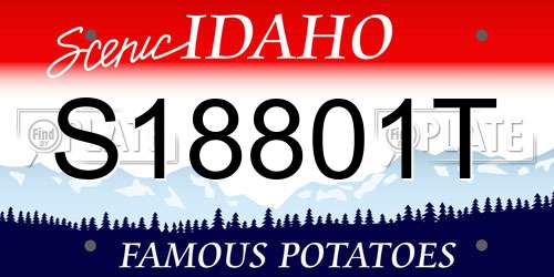 S18801T Idaho License Plate
