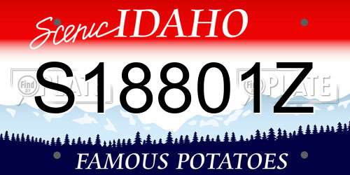 S18801Z Idaho License Plate