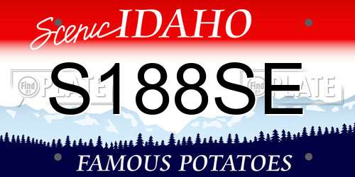 S188SE Idaho License Plate