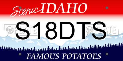 S18DTS Idaho License Plate