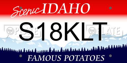 S18KLT Idaho License Plate
