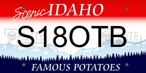S18OTB Idaho License Plate