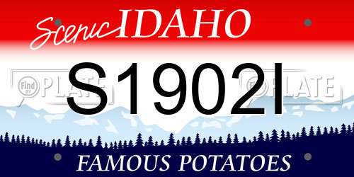 S1902I Idaho License Plate