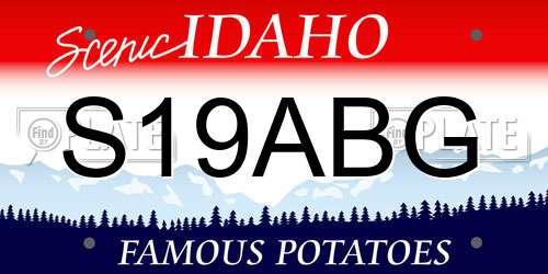 S19ABG Idaho License Plate