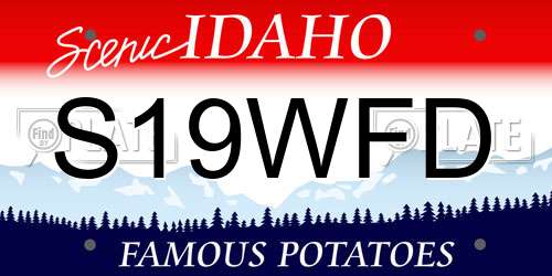 S19WFD Idaho License Plate