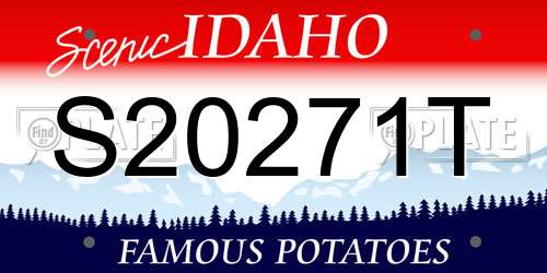 S20271T Idaho License Plate