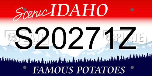 S20271Z Idaho License Plate