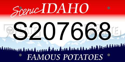 S207668 Idaho License Plate