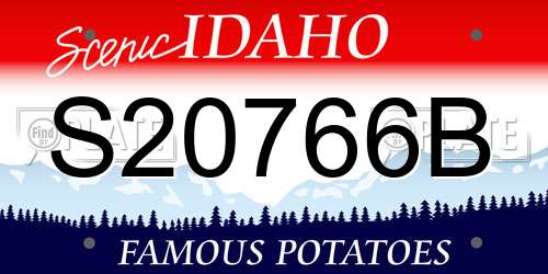 S20766B Idaho License Plate