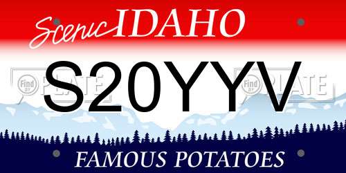 S20YYV Idaho License Plate