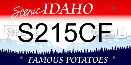 S215CF Idaho License Plate