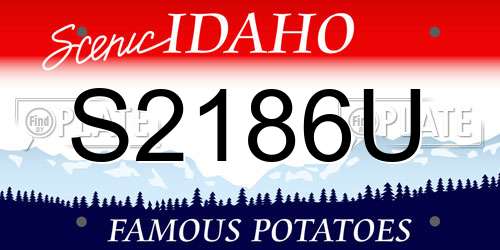 S2186U Idaho License Plate