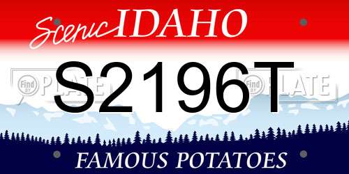 S2196T Idaho License Plate