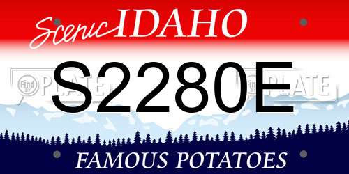 S2280E Idaho License Plate