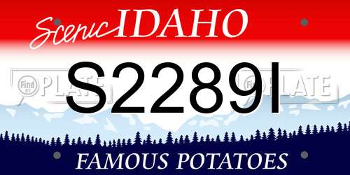S2289I Idaho License Plate
