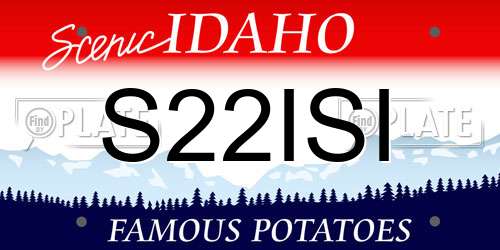 S22ISI Idaho License Plate