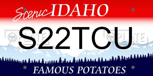 S22TCU Idaho License Plate