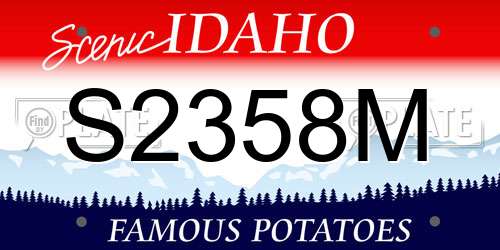 S2358M Idaho License Plate
