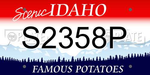 S2358P Idaho License Plate