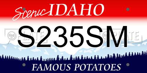 S235SM Idaho License Plate