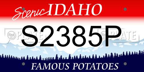 S2385P Idaho License Plate