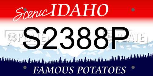 S2388P Idaho License Plate
