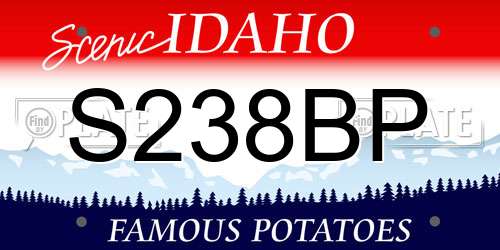 S238BP Idaho License Plate