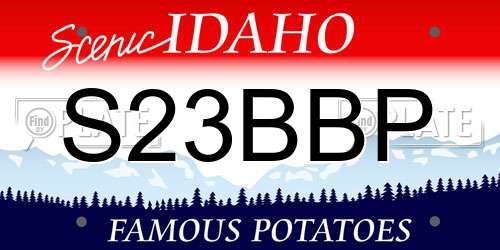 S23BBP Idaho License Plate