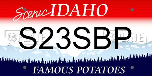 S23SBP Idaho License Plate