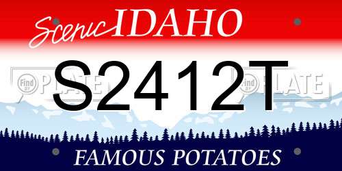 S2412T Idaho License Plate