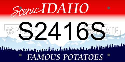 S2416S Idaho License Plate