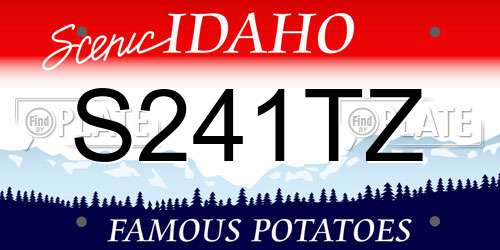 S241TZ Idaho License Plate