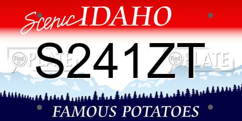 S241ZT Idaho License Plate