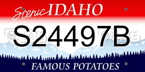 S24497B Idaho License Plate