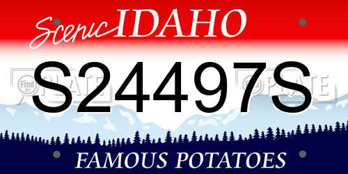 S24497S Idaho License Plate