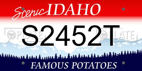 S2452T Idaho License Plate