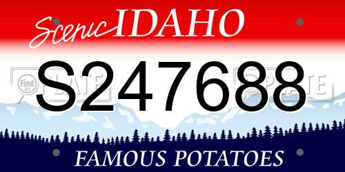 S247688 Idaho License Plate