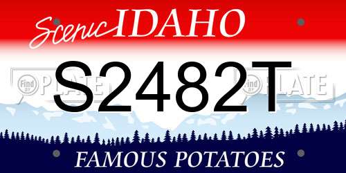 S2482T Idaho License Plate