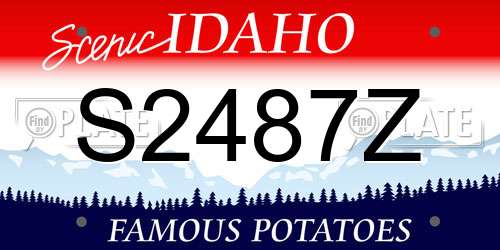 S2487Z Idaho License Plate