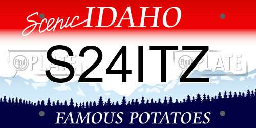 S24ITZ Idaho License Plate