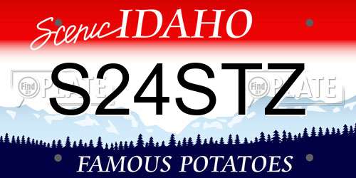 S24STZ Idaho License Plate