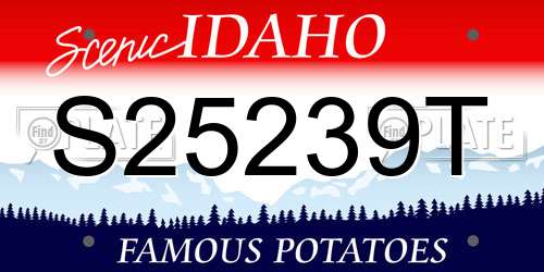 S25239T Idaho License Plate