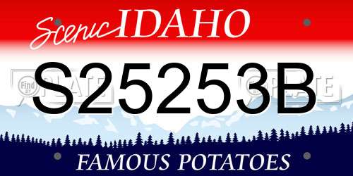 S25253B Idaho License Plate