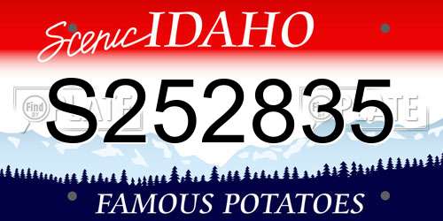 S252835 Idaho License Plate