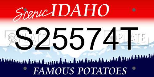 S25574T Idaho License Plate