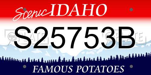 S25753B Idaho License Plate
