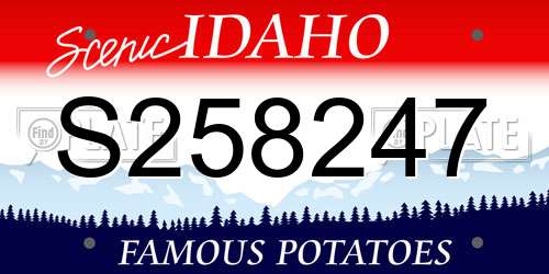 S258247 Idaho License Plate