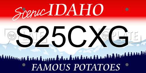 S25CXG Idaho License Plate
