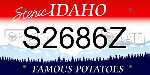 S2686Z Idaho License Plate